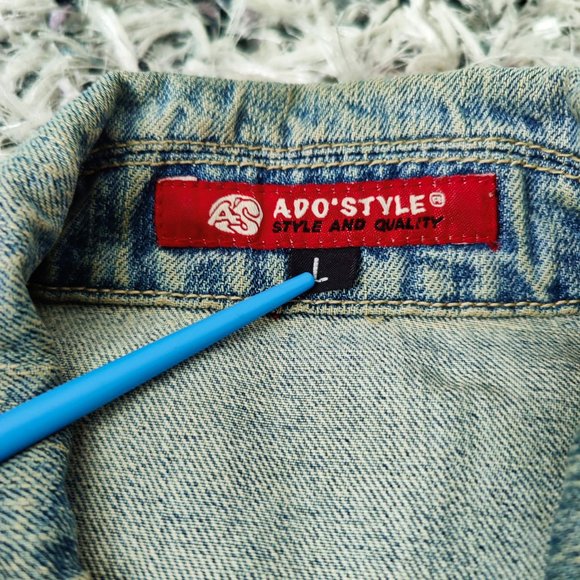 Vintage Handmade Embroidered Denim Jacket "Starry Sky" - Picture 10 of 10